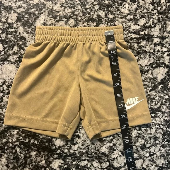 2pc Nike White Beige Swoosh Logo Shirt & Beige Shorts Set sz 2t (0796) - Picture 10 of 10